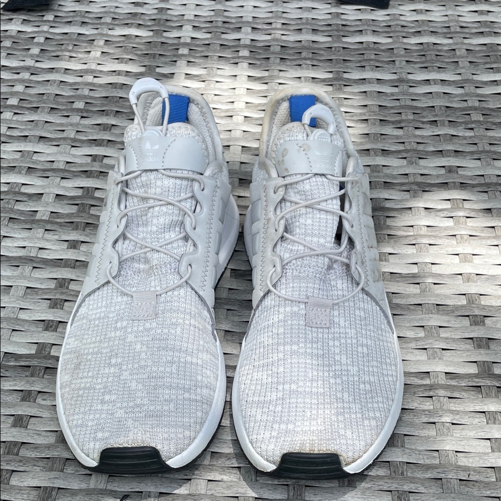 Adidas Light Gray Sneakers with Blue Highlights Size 4.5 Men’s